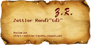 Zettler Renátó névjegykártya